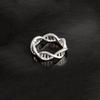Minimalistischer DNA-Ring für Frauen, Wissenschaft, Chemie, Biologie, Molekül-Helix-Ringe, Gold, Silber, modischer Arztschmuck