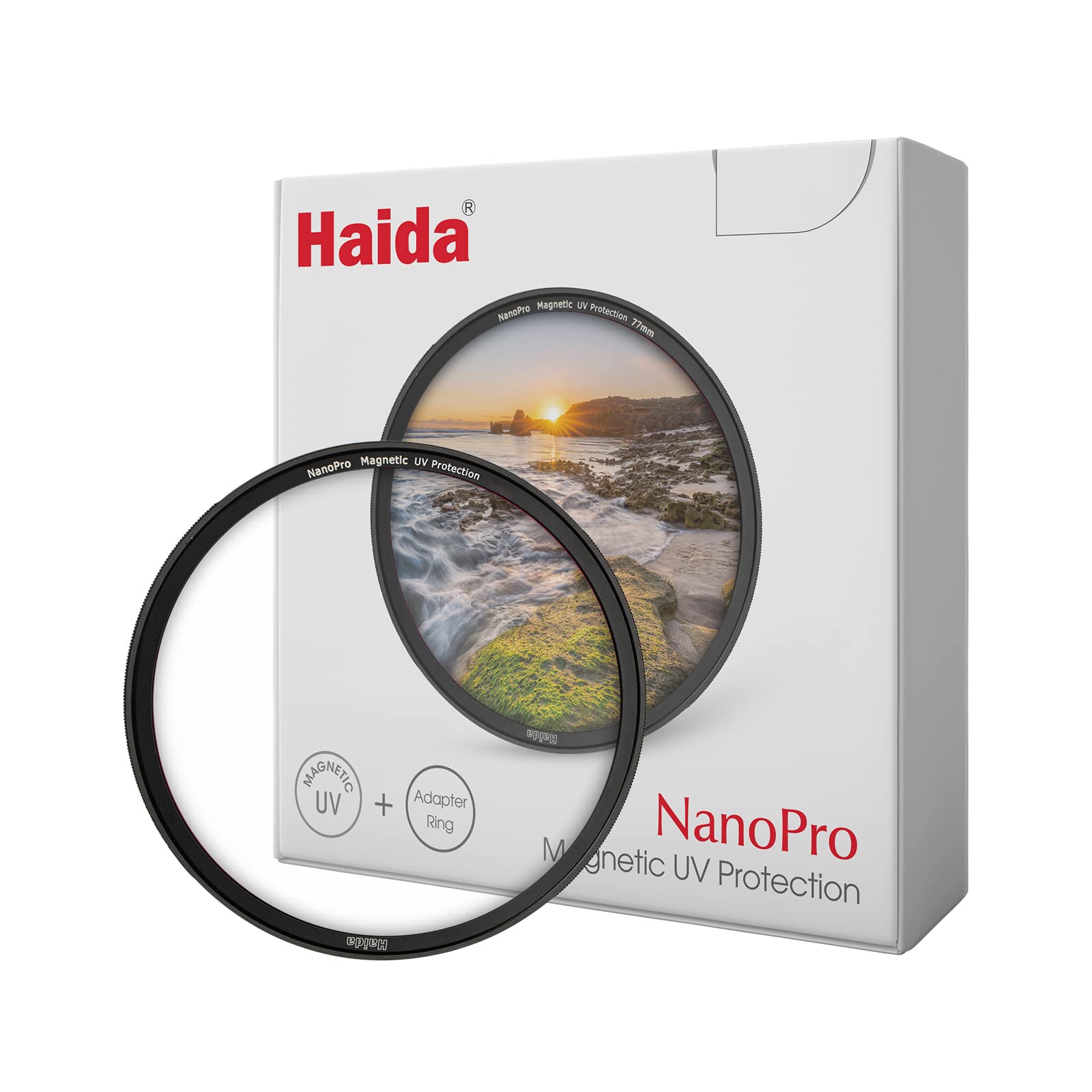 

Haida Magnetic UV Filter 77mm Magnetic Protective Filter Lens Filter Ultra Thin with Adapter Ring