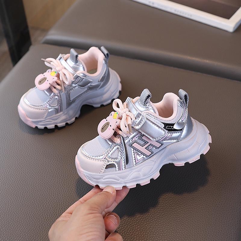 

Детские кожаные кроссовки на мягкой подошве для девочек и мальчиков, осень 2025 Size 31 - Insole Length 18.3CM