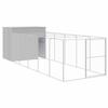 VidaXL Niche pour chien avec cour gris clair 214x661x181 cm, cage pour chien, abri pour chien, maison pour animaux, cages 3189127