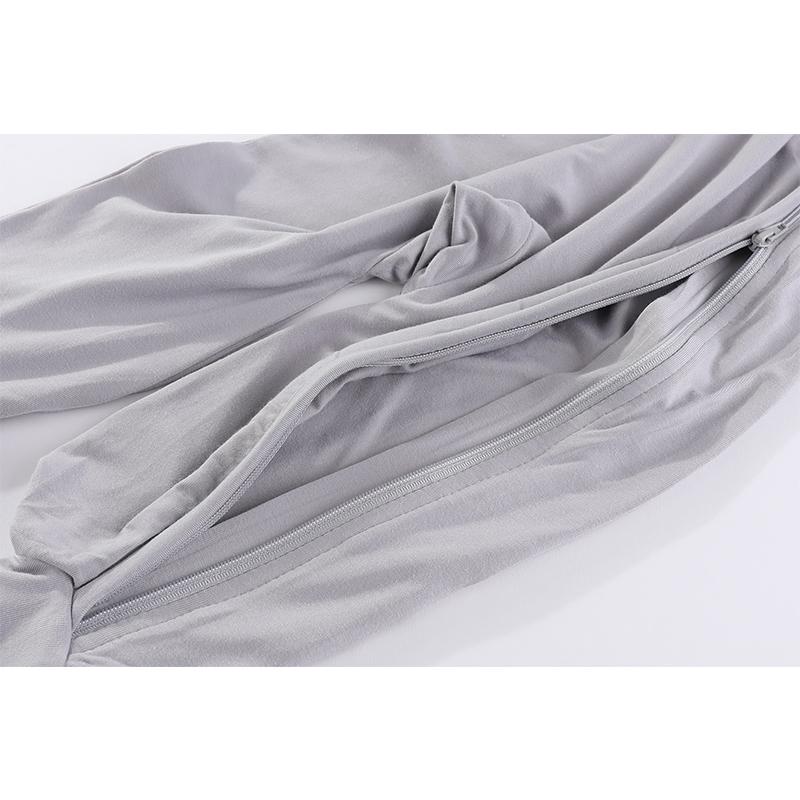 1 bucată Salopetă cu fermoar cu mânecă lungă la modă pentru bebeluși băieți fete, bumbac moale, haine pentru nou-născuți