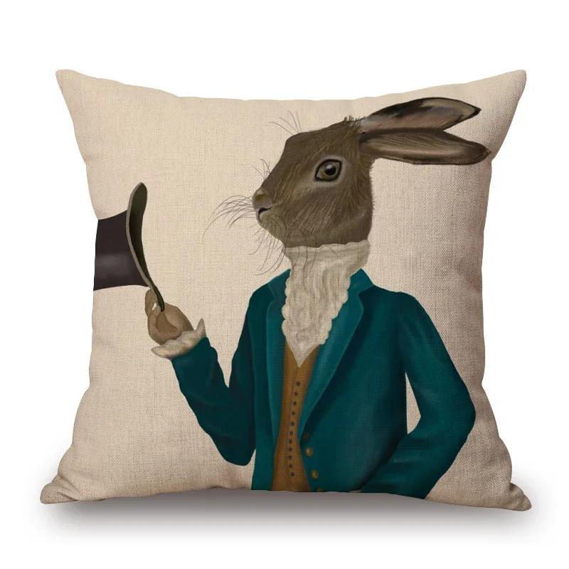 Home Decoration Sheep Rabbit Dog Cushion Cover Cute Animal Pillowcase Cartoon Sofa