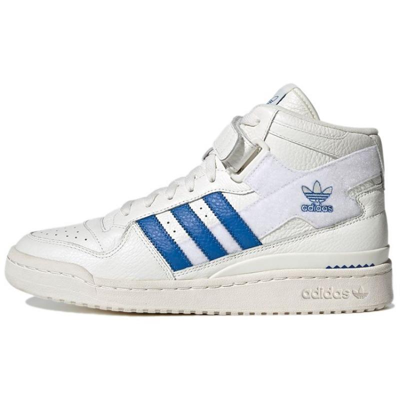 adidas Forum Mid Białe Niebieski Ptak Buty Unisex Cloud-White Złoty Metalik Guma GX1021