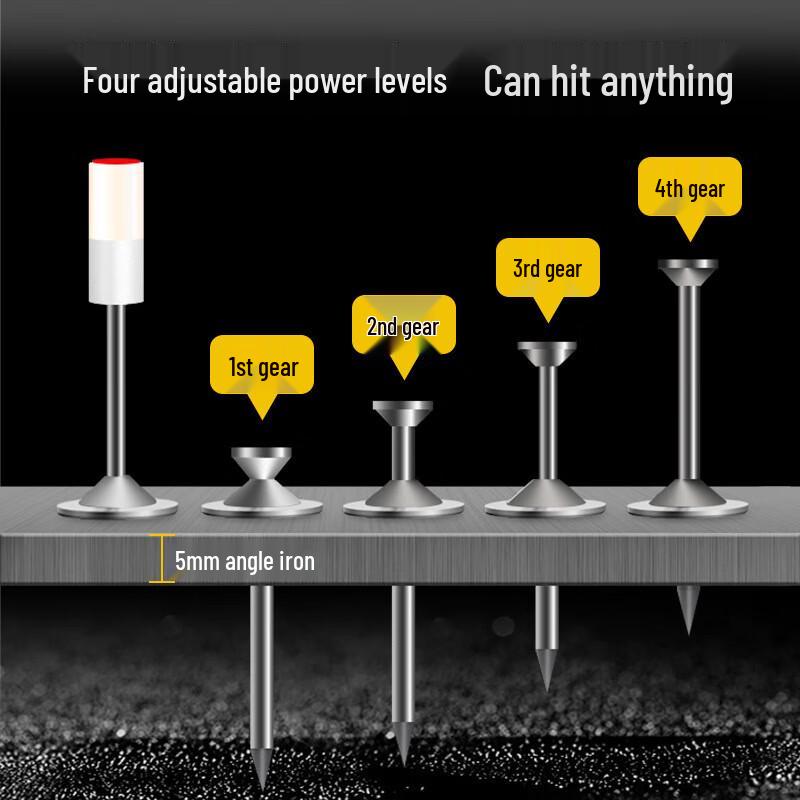 BAIPUXI Mini Silent Concrete Nail Gun CN Plug (adapter Included)