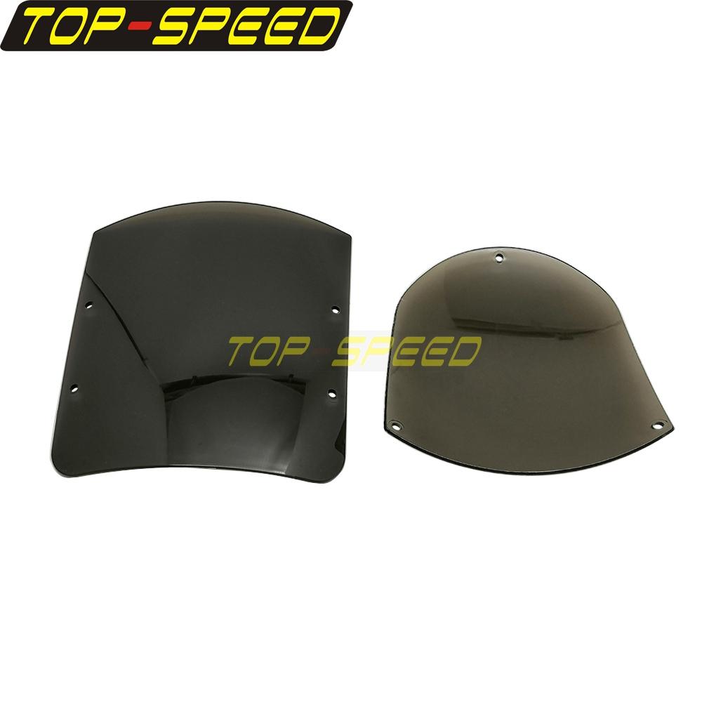 Quarter Fairing Swap Out Screen Front Headlight Fairing Windshield Replacement Windscreen for Harley Dyna Sportster XL 883 1200
