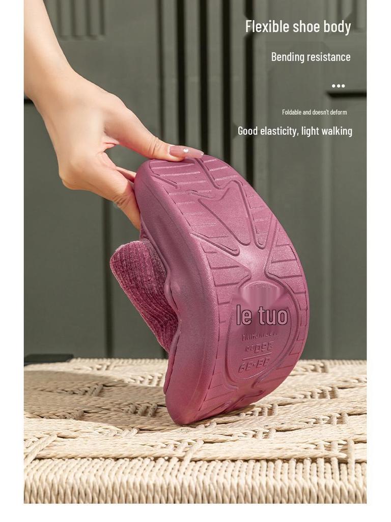 2025 Winter Furry Cotton Slippers for Women & Men – Indoor Non-Slip, Thick Sole, Warm Comfort Shoes