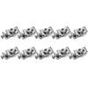 10Pcs Solar Panel Ground Clamp Aluminum Alloy M6 Lug PV Cable Coupling Accessory for Wire