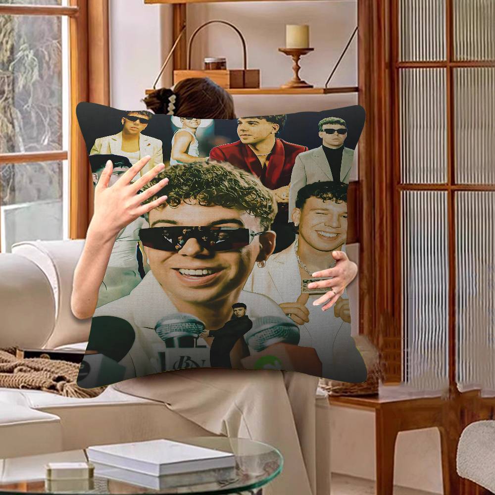 Hot Singer Q-Quevedo Buenas Noches Pillow Gift Home Office Decoration Bedroom Sofa Car Cushion Cover Case 45X45