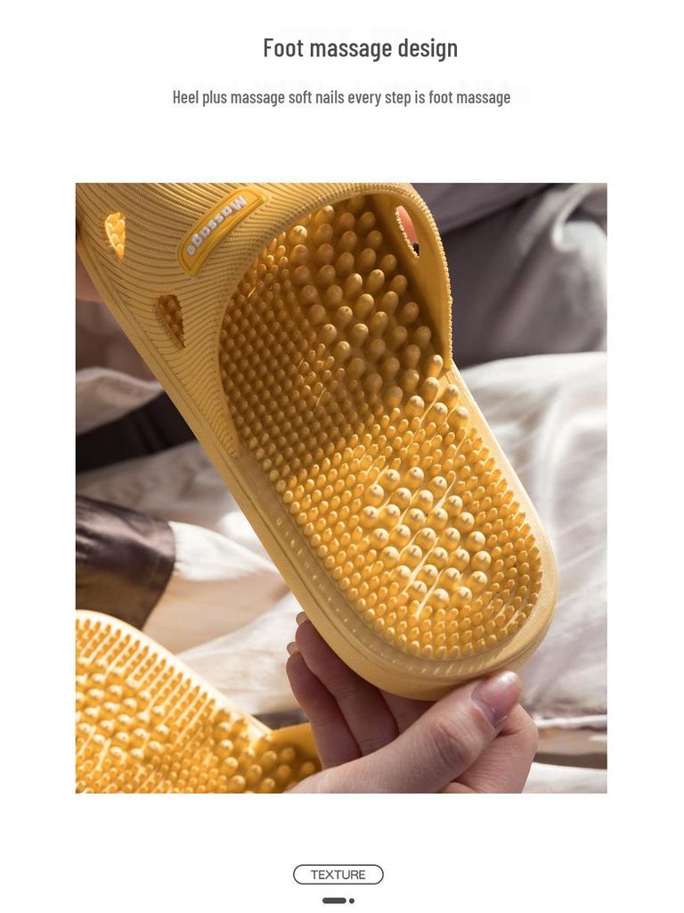Men's Non-Slip Massage Slippers for Indoor & Outdoor Use - Summer Bathing Sandals