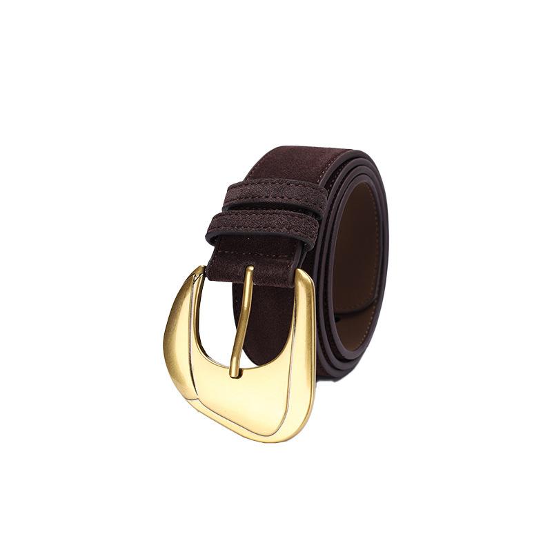 New Popular Women'S Real Velvet Belt Fashionable With Jeans, Trousers Waist Decorative Belt Women