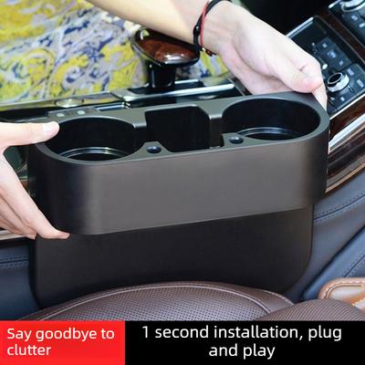 Auto Interior Storage Box Seat Gap Organizer with Cup Holder and Electric Kettle Stand for Car Accessories