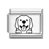 Laser Engraving Black Cartoon Cute Cat Dog DIY Italian Charm Links Fit 9mm Stainless Steel Bracelet Women Jewelry Making Gifts