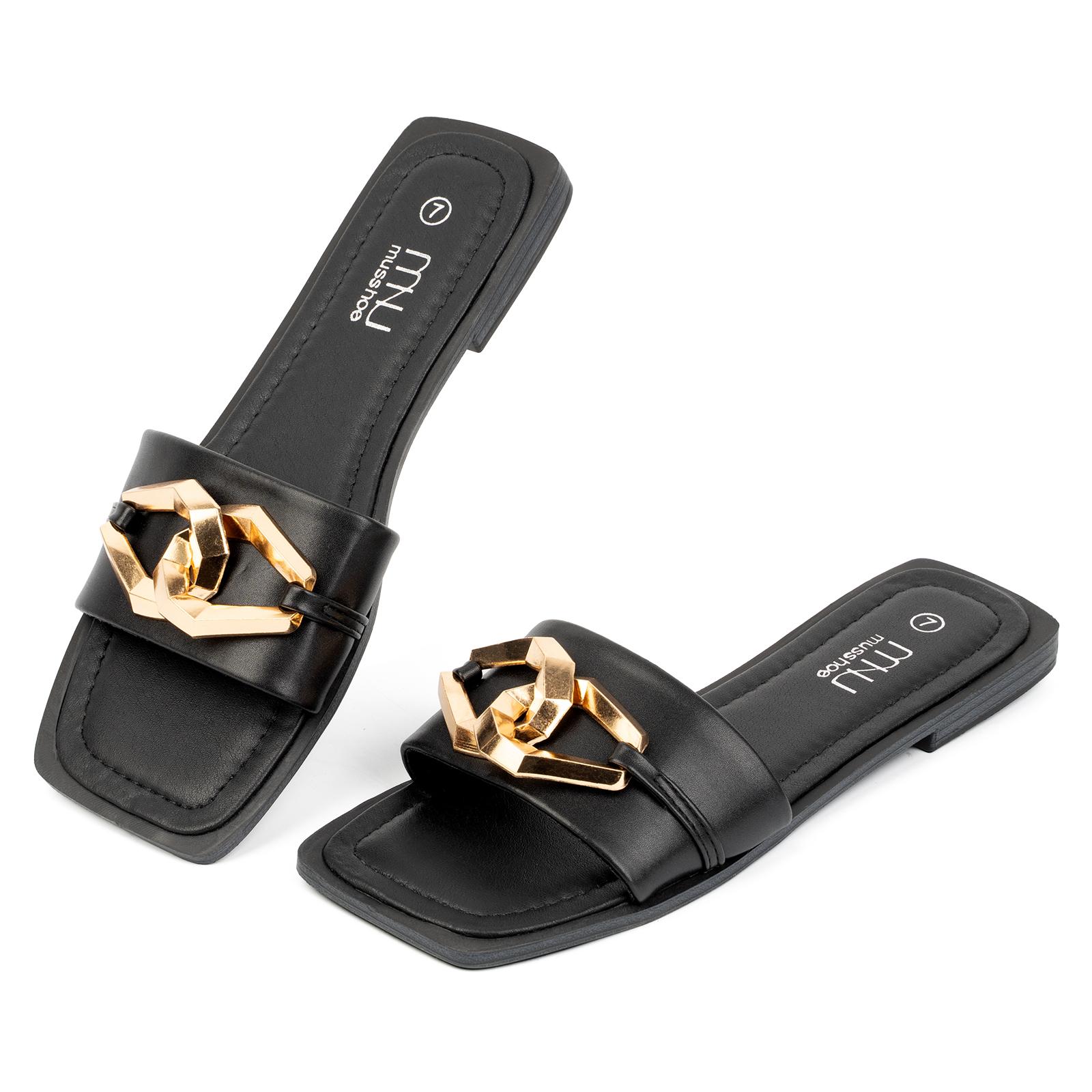 

Модные сандалии для женщин на низком каблуке Muller Shoe с квадратным носком, женские тапочки, шлепанцы, кожаные пляжные женские тапочки с плоской подошвой 11