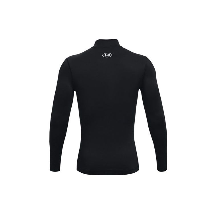 Under Armour Logo Print High Neck Fitness Top Men Tops Black 1369727-001