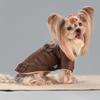 10PC/Lot Fur Collar Dog Leather Jacket Windproof Warm Small Dog Coat Winter Dog Clothes Puppy Clothing