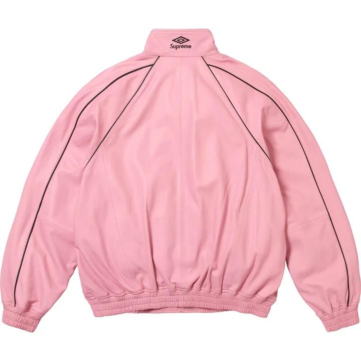 Supreme Umbro Leather Track Jacket Pink