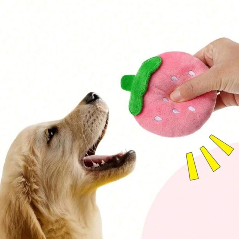 Cute Cartoon Plush Dog Toy Set, Pet Chewing Sound Toys, Durable Soft Material, For Puppy, Kitten Teething, Suitable For Pupp