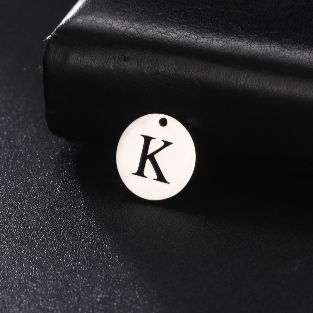Teamer 10pcs A-Z 26 Letters Stainless Steel Charms for Jewelry Making Initial Alphabet Charms Pendant for Bracelet Necklace DIY