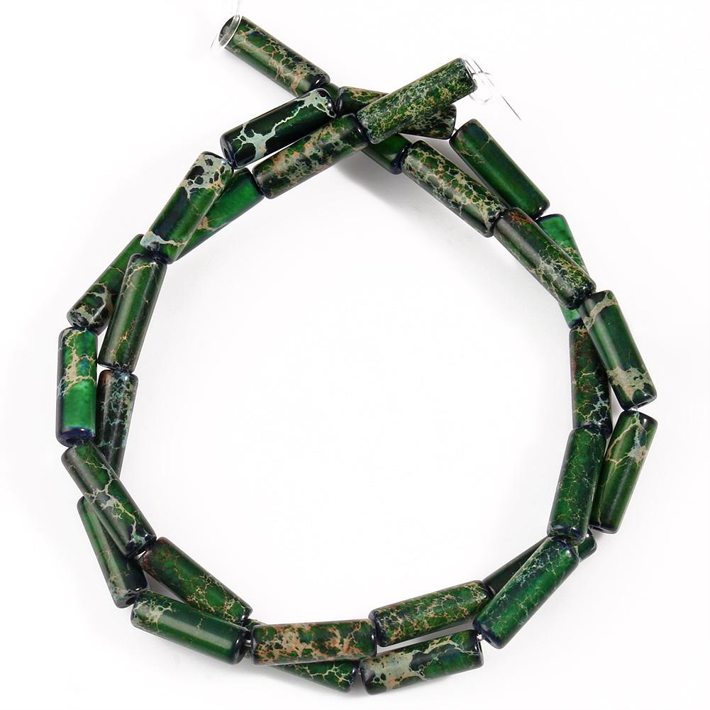 Намистини з природного осаду і яшми, імперська трубка, форма колони, вільні розпірні намистини для виготовлення ювелірних виробів 15 дюймів