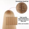 Long Straight Gold Wig With Bangs Synthetic Hair Wigs Bang With Wig For Women Gold Heat Resistant Wigs