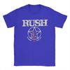 Rush Band T Shirt Men's Pure Cotton Novelty T-Shirts Crewneck Tees Short Sleeve Clothing Summer