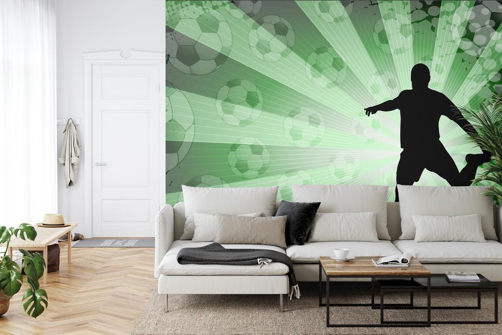 Photomural Football Player Silhouette Structural Vinyl 312x219