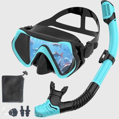 Diving Goggles Snorkel Set Anti Fog Diving Mask Full Face Snorkeling Gear For Adults And Kids Water Sports Essential Equipment