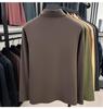Men's Thick German Velvet Warm Half-Zip Stand Collar Sweatshirt - Solid Color Autumn/Winter