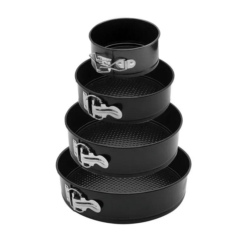 4/7/9/10 Inch Carbon Steel Cakes Molds Round Cake Pan Bakeware Non-Stick Removable Bottom Kitchen Accessories Metal Bake Mould