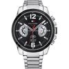 Decker Black Dial Silver Stainless Steel Bracelet Men's Quartz Watch 1791472