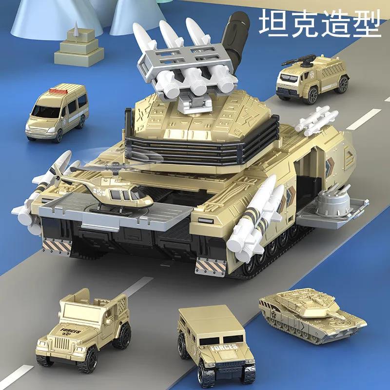 Tank Toy Car War Simulation Military Base Can be Stored Car Airplane Set Boy Children Assembled Educational Model Toys Gift