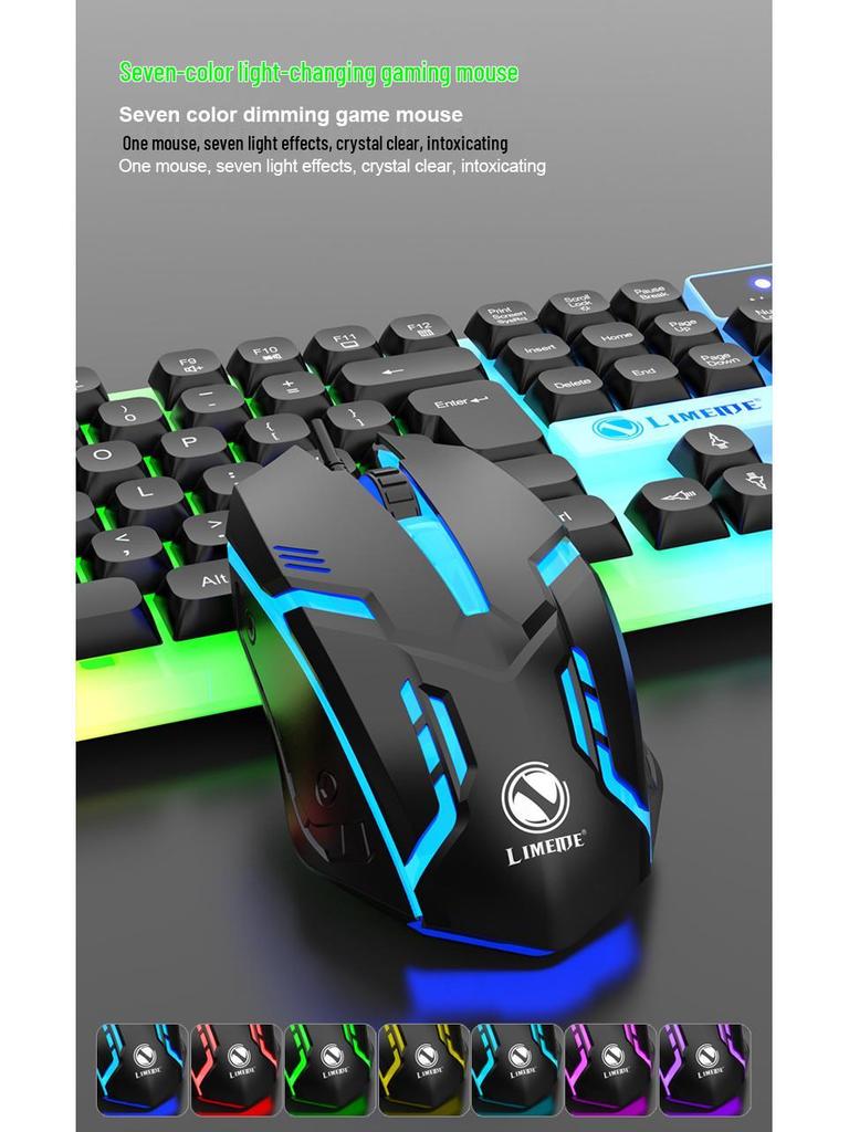 Russian Arabic Wired Luminous Gaming Keyboard & Mouse Set
