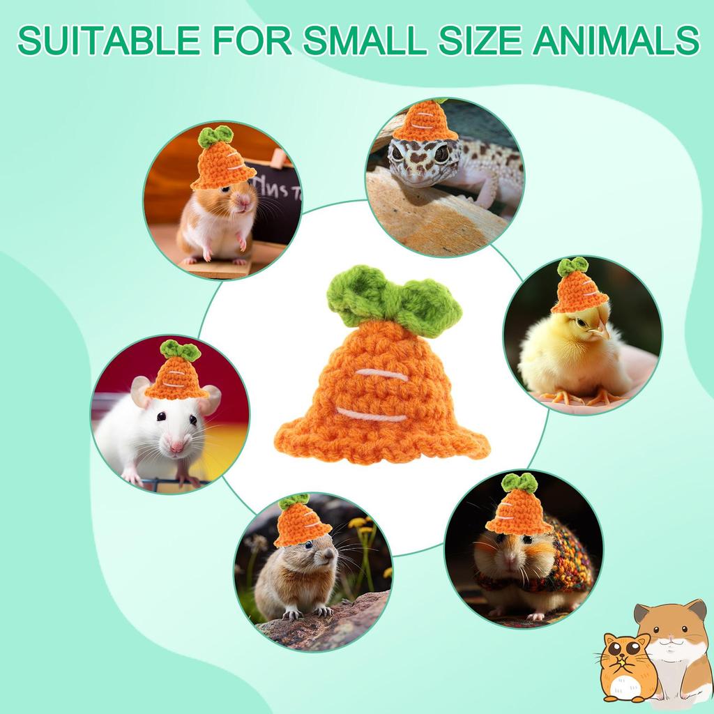 With Adjustable Strap Knitted Hats Party Clothes Accessories Knitted Guinea Pig Hats