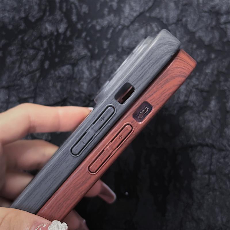 New Magsafe Magnetic Wireless Charging Wood Grain Shockproof Phone Case For iPhone 16 Pro Max 14 11 12 13 15 Pro Max Back Cover