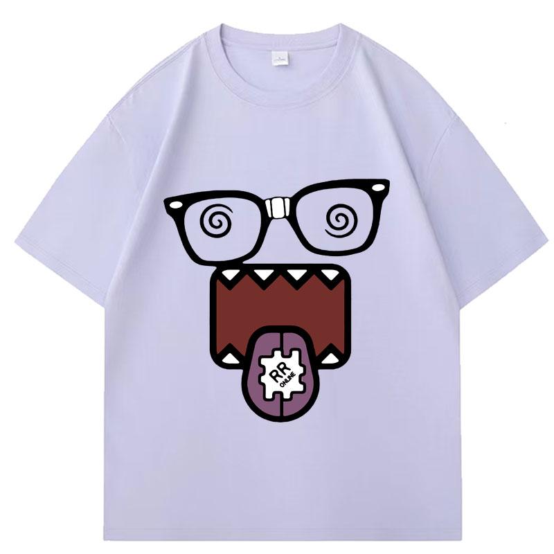 Domo Kun Funny Meme T Shirts Mens Women Clothes Classic Cotton Casual Tee Shirts Short Sleeve Oversized Tshirt Tops Streetwear