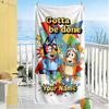 Bluey Customize Your Name Beach Towel Super Soft & Absorbent For Beach Bathroom Outdoor Swimming Pool Camping Picnic Yoga Diving Vacation Accessories