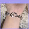 Cute Sparkling Kitty Cat Bracelet Adjustable Alloy Bracelet With Zircon Stone For Girls