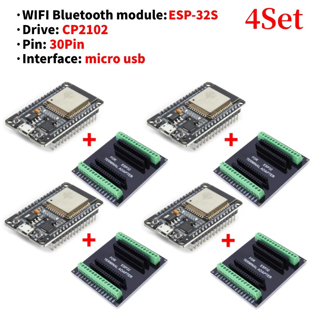 ESP32 WROOM-32 Development Board 5V TYPE-C CH340C WiFi+Bluetooth Ultra-Low Power Consumption SPI Flash 32Mbits Wireless Module