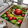 1PC Snail Strawberry Extra Large Non Slip Floor carpet, Office, family, bedroom Large Area Rug Indoor Rugs, Vibrant Colors