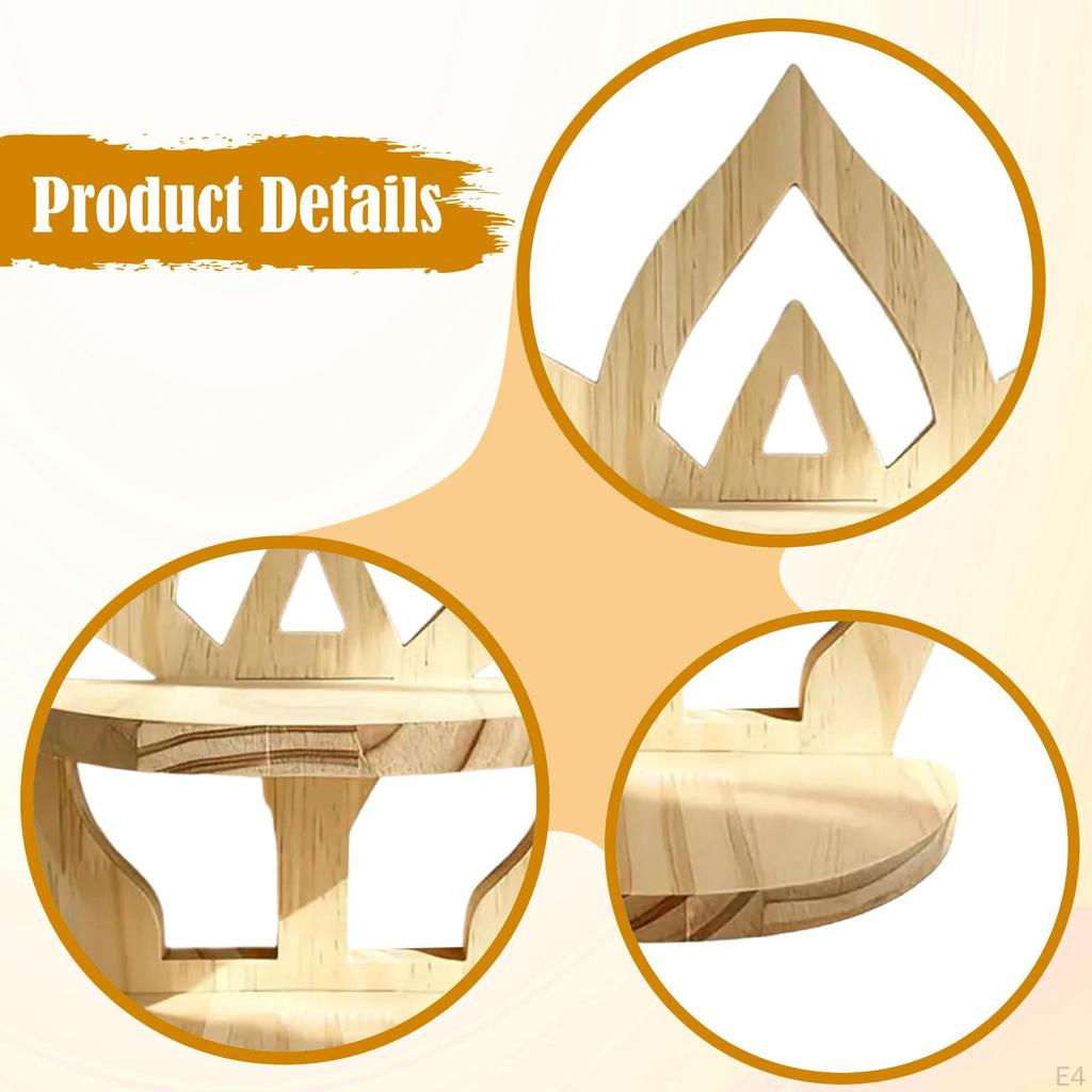 Wooden Wall Display Organizer Shelf Easy Installation Multipurpose Storage Rack for Living Room