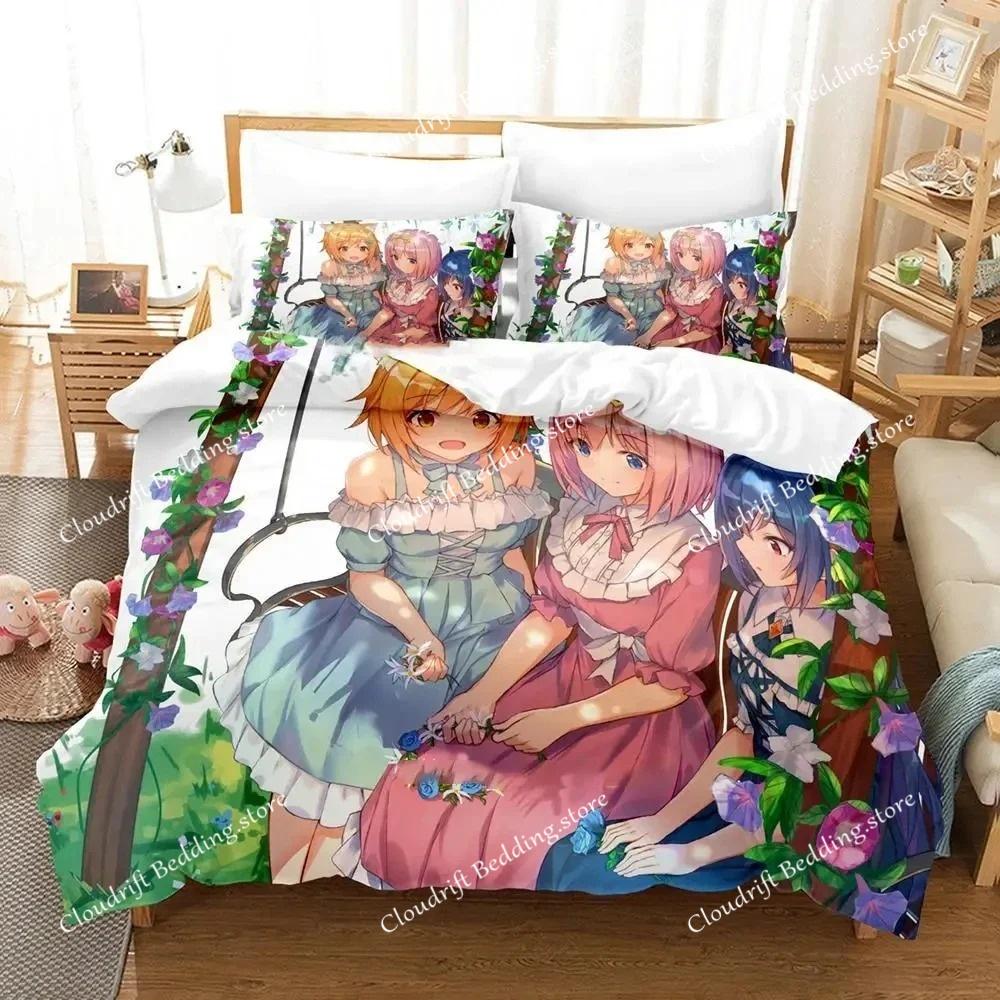 Anime Princess Connect ReDive Bedding Set Boys Girls Twin Queen Size Duvet Cover Pillowcase Bed Kids Adult Home Textileextile