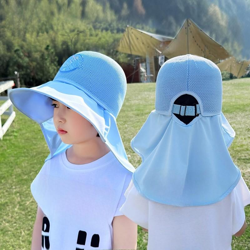 Kinder Fischerhut aus Eis-Seide mit breiter Krempe für Sonnenschutz und Atmungsaktivität Sommer Kinder Outdoor