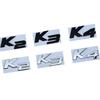 AAAGK1 Car 3D Metal Logo Lettering Badge Sticker Rear Trunk Emblem Silver Gloss Black Auto Decorate Accessories For Kia K2 K3 K4 K5 KX7