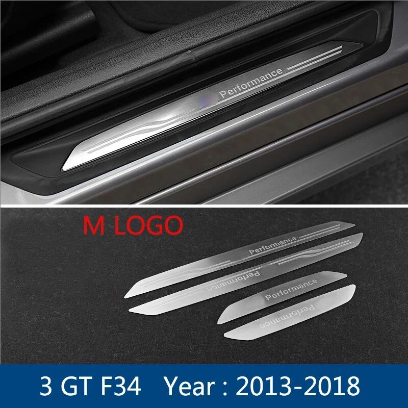 For BMW X1 F48 F36 F45 F30 F20 GT F34 stainless steel Car Styling Door Sill Scuff Plate Guards Welcome pedal Threshold Bar Cover