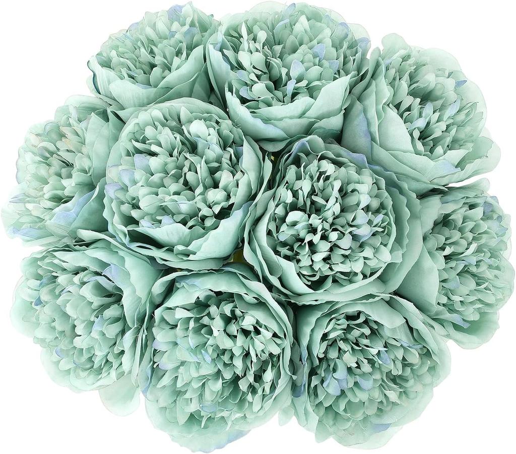 5-10pcs Artificial peony silk flower with stem, vintage peony, rose suitable for family wedding decoration