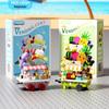 Mekensm Micro-Particle Building Blocks Educational Vending Cart Model Toy for Kids