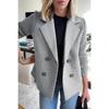 Elegante Cappotto Patchwork in Lana da Donna Moda Primavera Nuovo