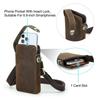 CONTACT'S Retro Genuine Leather Shoulder Bag Men Metal Push Lock Belt Clip Waist Bag Male Travel Daily Gift Crossbody Bag