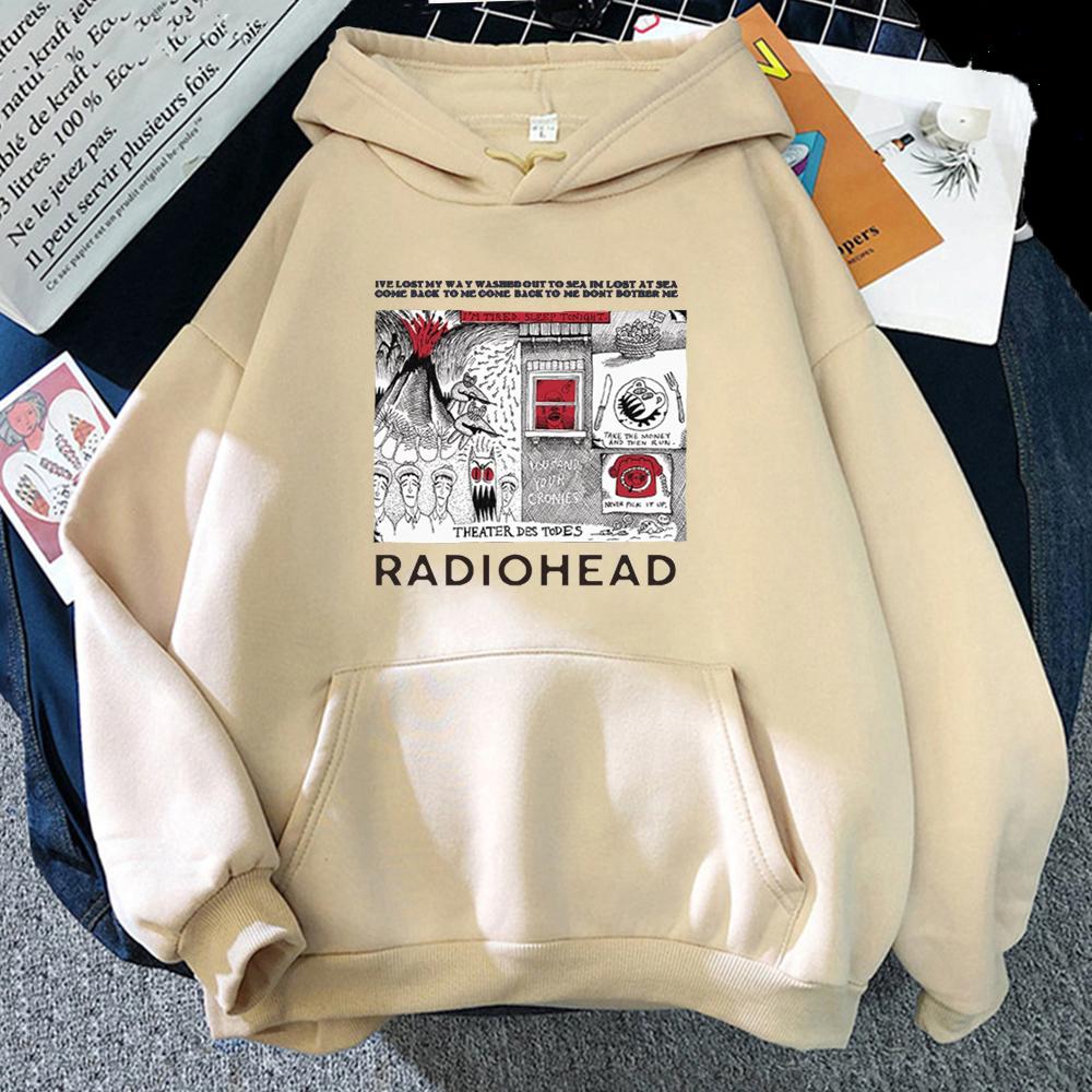 Radiohead Hoodie Mens Classic Long Sleeve Sweatshirts Graphic Tops Printed Clothes Fashion Unisex Sweatshirt