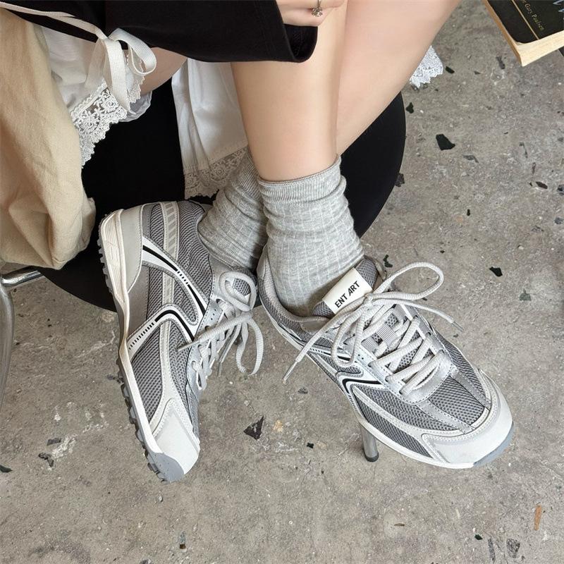 

Outdoor runaway inner height increase women s autumn new mesh breathable tide casual shoes 40